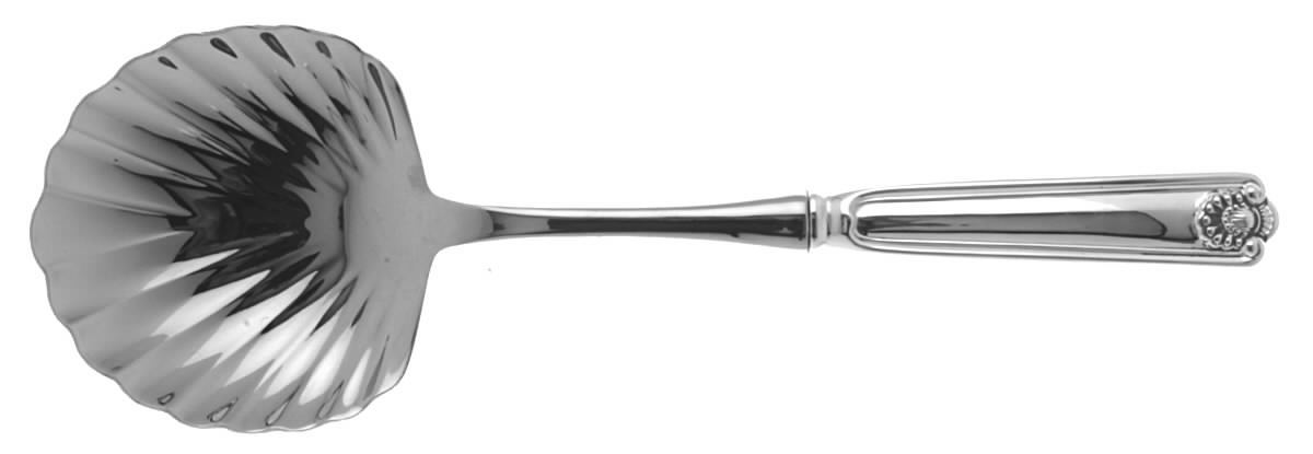 Fiddle Shell-Alden (Sterling) Casserole Spoon with Stainless Shell Bowl by Towle Silver-1