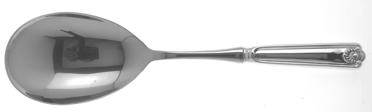 Fiddle Shell-Alden (Sterling) Salad Servng Spoon with Stainless Bowl by Towle Silver-1