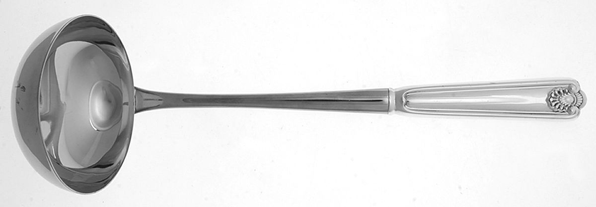 Fiddle Shell-Alden (Sterling) Soup Ladle with Stainless Bowl by Towle Silver-1
