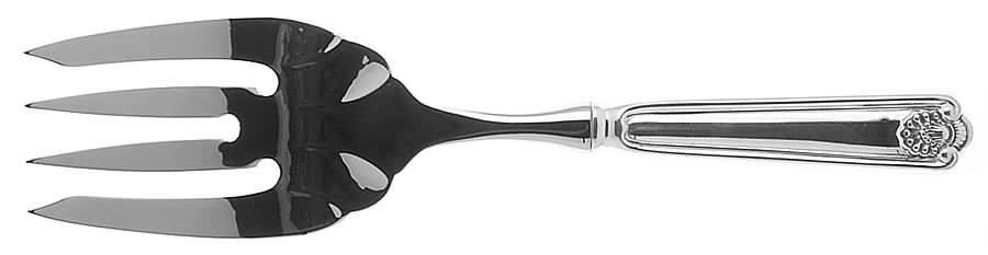 Fiddle Shell-Alden (Sterling) Stainless-Tine Utility Serving Fork by Towle Silver-1