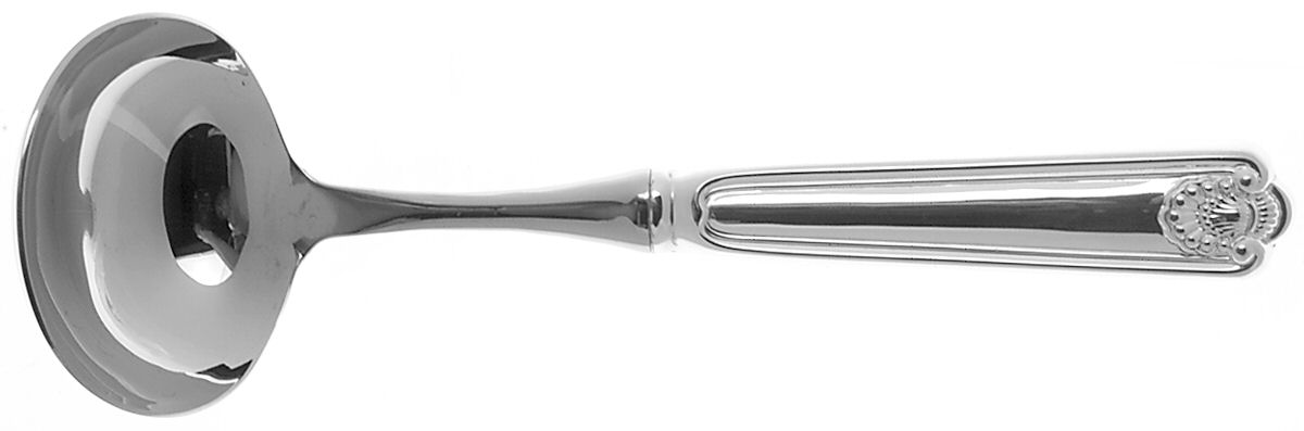Fiddle Shell-Alden (Sterling) Hollow Handle Gravy Ladle with Stainless Bowl by Towle Silver-1