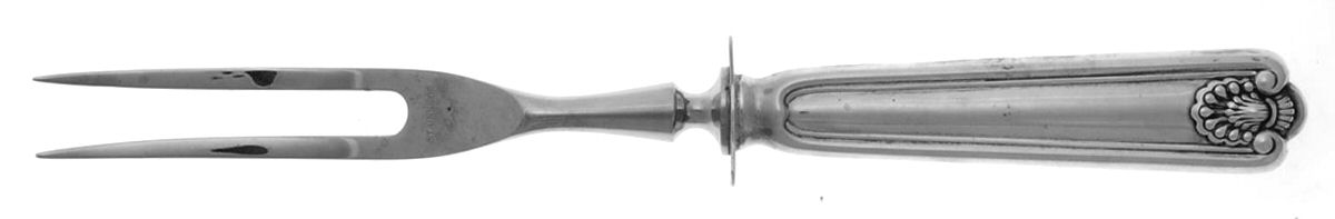 Fiddle Shell-Alden (Sterling) Small Carving Fork W/Sterling Guard by Towle Silver-1