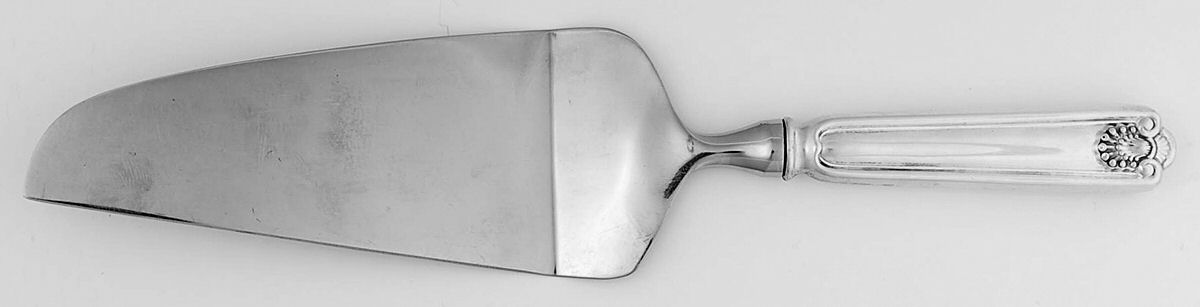 Fiddle Shell-Alden (Sterling) Pie and Cake Server with Stainless Blade by Towle Silver-1