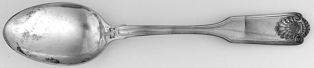 Fiddle Shell-Alden (Sterling) Dessert/Oval Soup Spoon by Towle Silver-1
