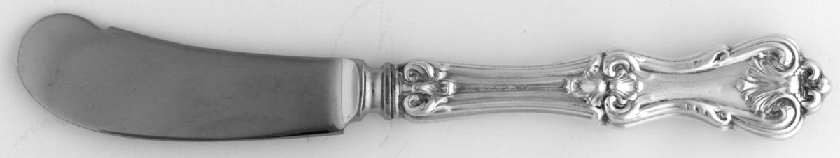 Federal Cotillion(Sterling, Newer) Butter Spreader Hollow Hdl-Paddle/Stainless Blade by Towle Silver-1