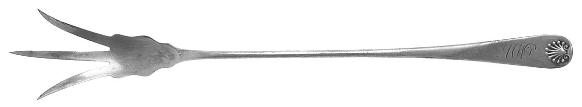 Shell (Sterling, 1889-1890) Large Lettuce Serving Fork by Towle Silver-1