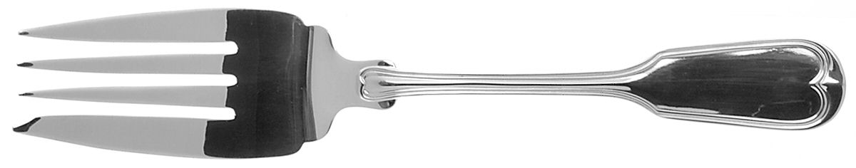 Fiddle Thread (Sterling) Small Solid Cold Meat Serving Fork by Towle Silver-1