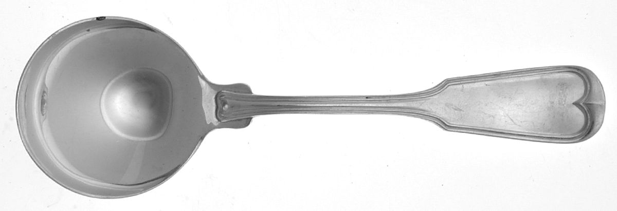 Fiddle Thread (Sterling) Round Bowl Soup Spoon (Cream Soup) by Towle Silver-1