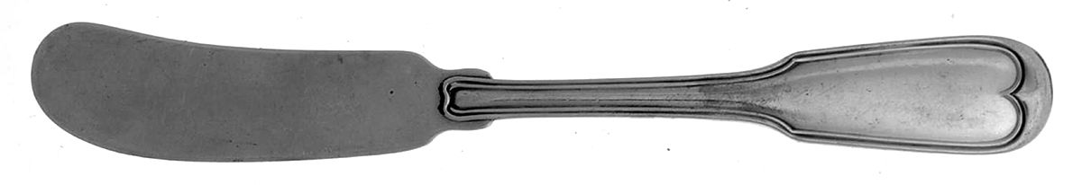 Fiddle Thread (Sterling) Flat Handle Butter Spreader by Towle Silver-1