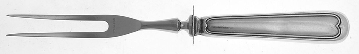 Fiddle Thread (Sterling) Small Carving Fork W/Sterling Guard by Towle Silver-1