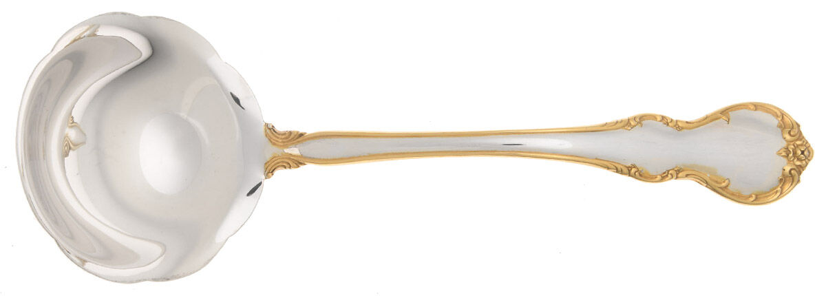 French Provincial-Gold (Sterling) Solid Gravy Ladle by Towle Silver-1