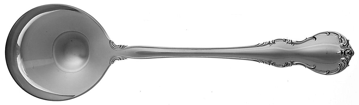 French Provincial-Gold (Sterling) Round Bowl Soup Spoon (Cream Soup) by Towle Silver-1