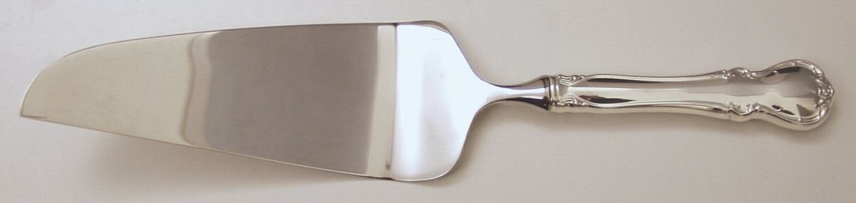 French Provincial-Gold (Sterling) Pie and Cake Server with Stainless Blade by Towle Silver-1