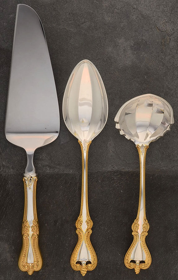 Old Colonial Gold (Sterling) 3 Piece Completer Set by Towle Silver-1
