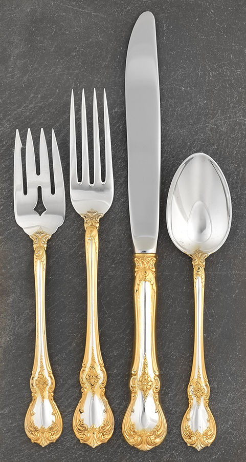 Old Master Gold (Sterling) 4 Piece Place Size Setting by Towle Silver-1