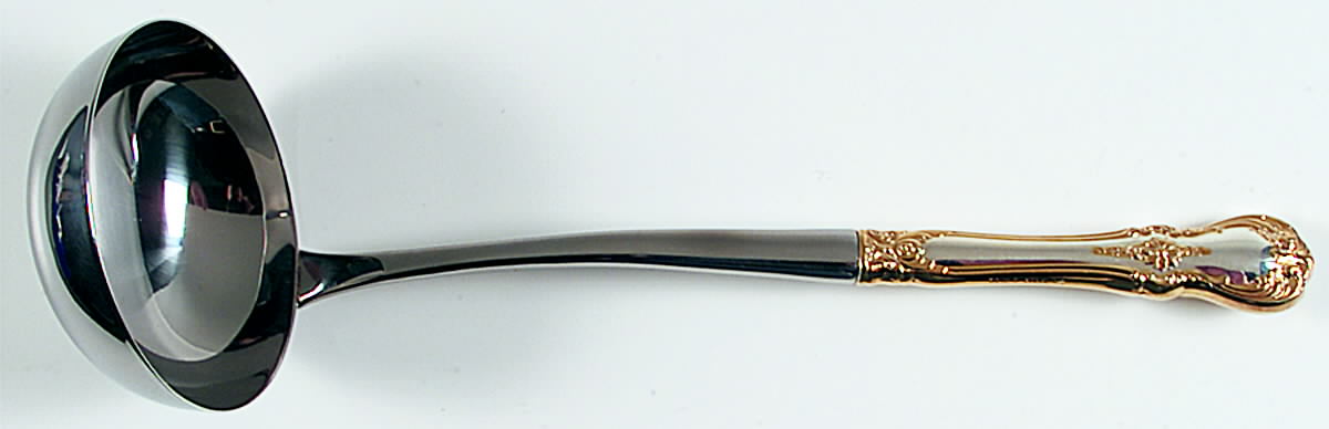 Old Master Gold (Sterling) Soup Ladle with Stainless Bowl by Towle Silver-1