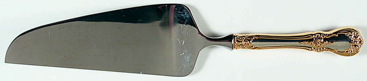 Old Master Gold (Sterling) Pie & Cake Server with Stainless Blade by Towle Silver-1