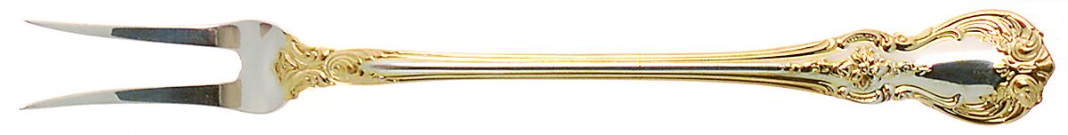 Old Master Gold (Sterling) Short Handle Pickle/Olive Fork by Towle Silver-1