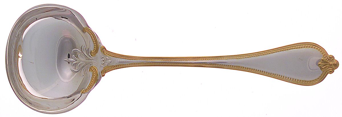 Old Newbury Gold (Sterling, Gold Acct) Solid Gravy Ladle by Towle Silver-1