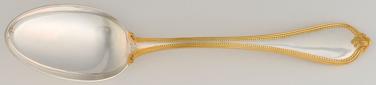 Old Newbury Gold (Sterling, Gold Acct) Dessert/Oval Soup Spoon by Towle Silver-1