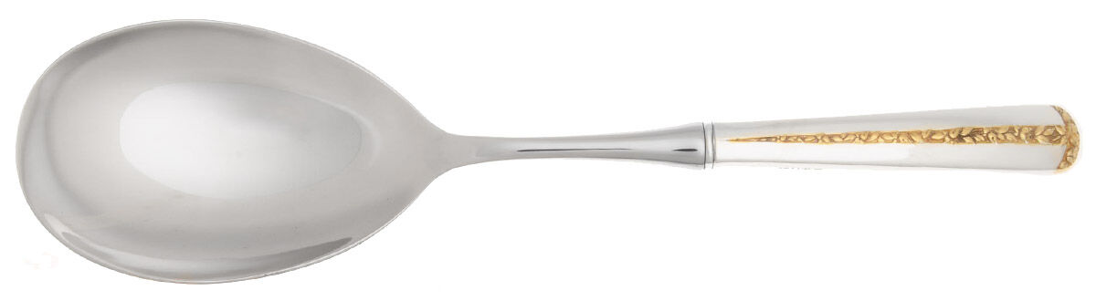 Rambler Rose Gold (Sterling, 1992) Salad Servng Spoon with Stainless Bowl by Towle Silver-1