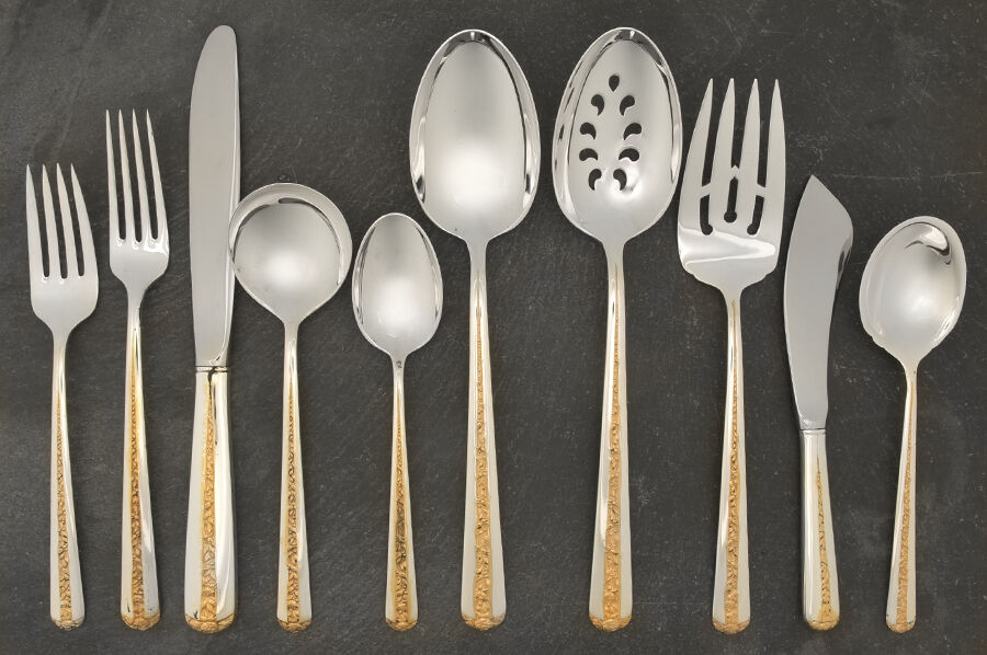 Rambler Rose Gold (Sterling, 1992) 45 Piece Place Size Starter Set by Towle Silver-1