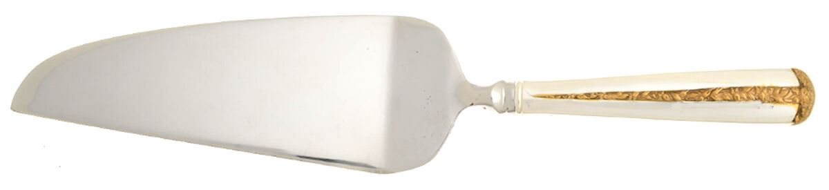Rambler Rose Gold (Sterling, 1992) Pie and Cake Server with Stainless Blade HC by Towle Silver-1