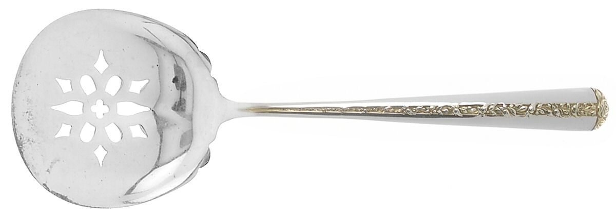 Rambler Rose Gold (Sterling, 1992) Solid Bon Bon Spoon with Pierced Bowl by Towle Silver-1