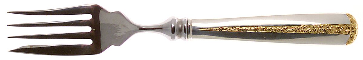 Rambler Rose Gold (Sterling, 1992) Individual Hollow Fish Fork, Stainless Tines by Towle Silver-1