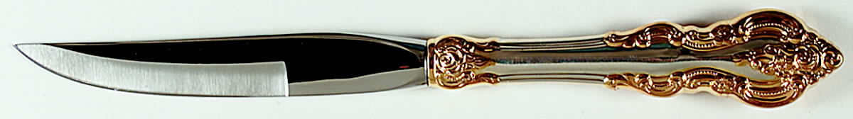 El Grandee Gold (Sterling, Gold Acct) Individual Steak Knife Hollow Handle by Towle Silver-1