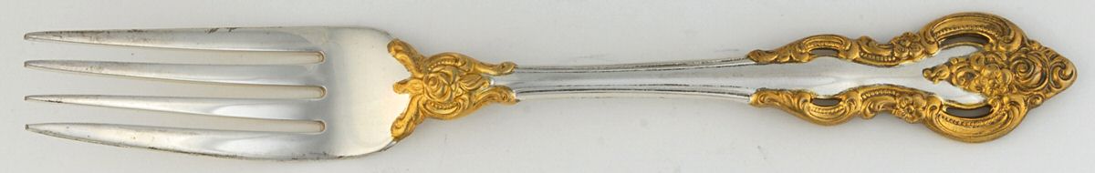 El Grandee Gold (Sterling, Gold Acct) Fork by Towle Silver-1