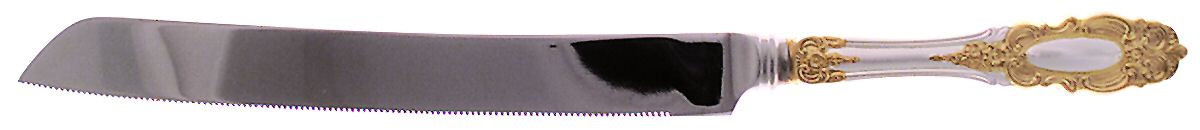 Grand Duchess Gold (Sterling) Cake Slicer with Stainless Blade by Towle Silver-1