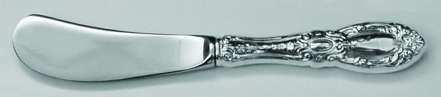King Richard Gold (Sterling, Gold Acct) Butter Spreader Hollow Hdl-Paddle/Stainless Blade by Towle Silver-1