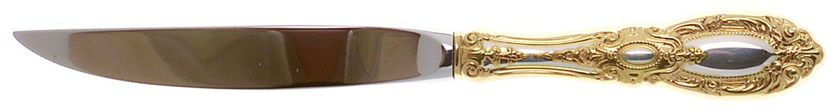 King Richard Gold (Sterling, Gold Acct) Individual Steak Knife Hollow Handle by Towle Silver-1