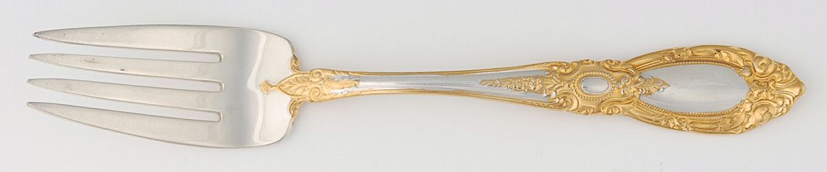 King Richard Gold (Sterling, Gold Acct) Individual Salad Fork by Towle Silver-1