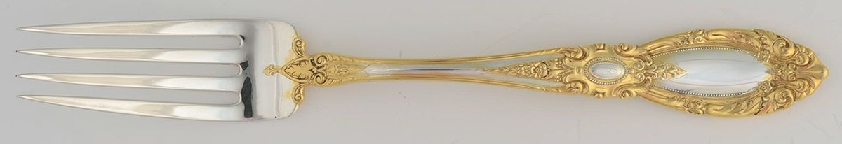King Richard Gold (Sterling, Gold Acct) Fork by Towle Silver-1