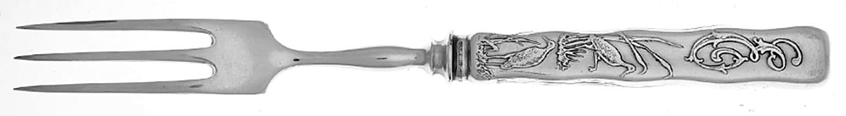 Lap-Over-Edge (Acid Etched) Individual Silverplate Prong Bird Fork by Tiffany & CO SILVER-2
