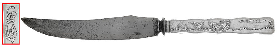 Lap-Over-Edge (Acid Etched) Individual Silverplate Blade Bird Knife by Tiffany & CO SILVER-1