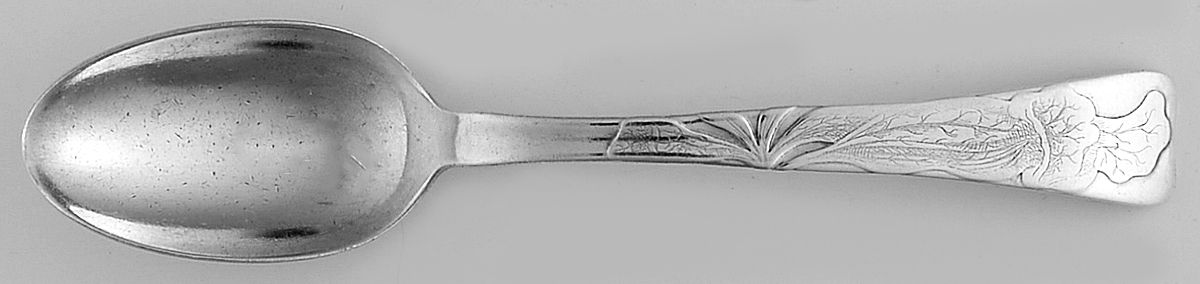 Lap-Over-Edge (Acid Etched) Dessert/Oval Soup Spoon by Tiffany & CO SILVER-1