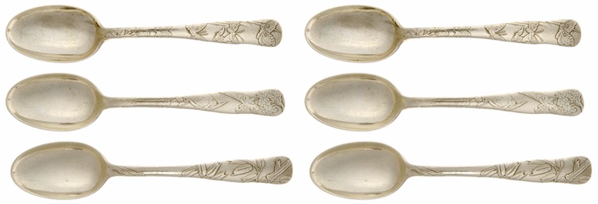 Lap-Over-Edge (Acid Etched) (Set of 6) Demitasse Spoons by Tiffany & CO SILVER-1