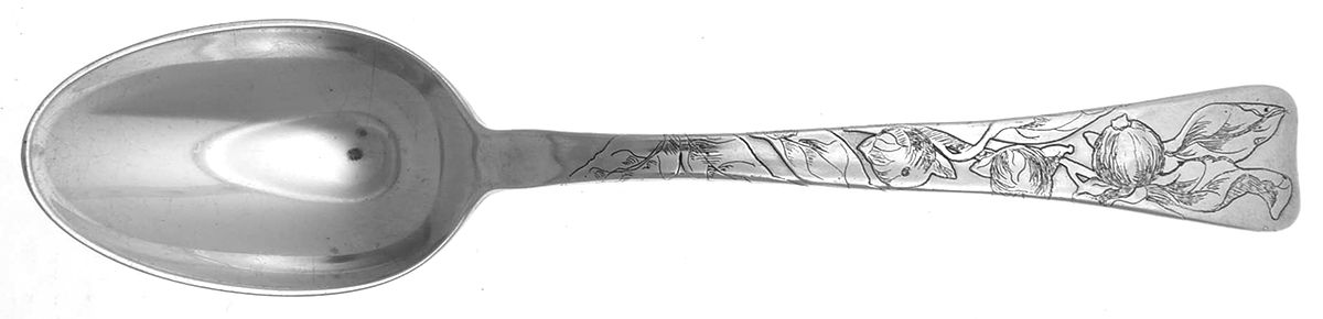 Lap-Over-Edge (Acid Etched) Dessert/Oval Soup Spoon by Tiffany & CO SILVER-1