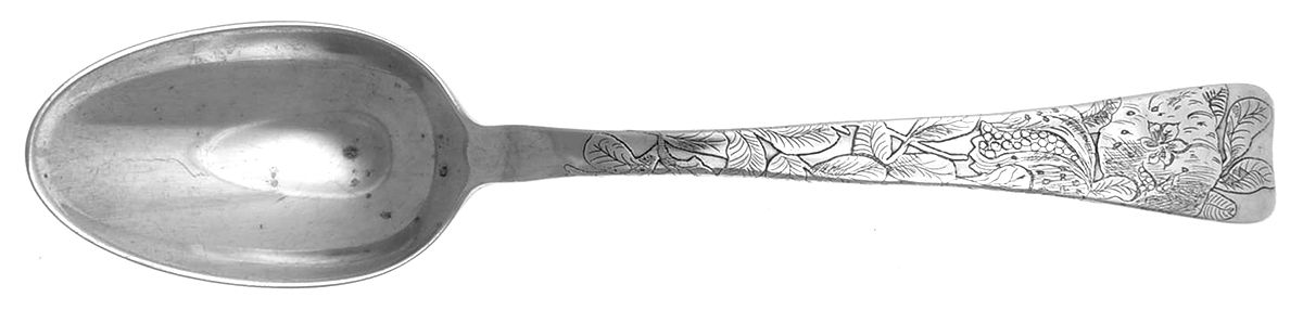 Lap-Over-Edge (Acid Etched) Dessert/Oval Soup Spoon by Tiffany & CO SILVER-1