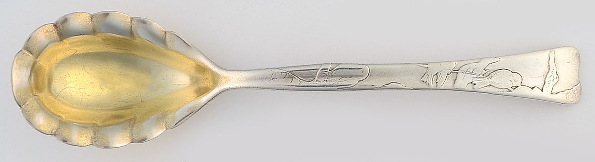 Lap-Over-Edge (Acid Etched) Sugar Spoon by Tiffany & CO SILVER-1
