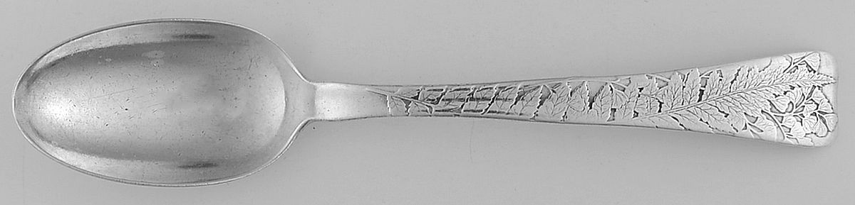Lap-Over-Edge (Acid Etched) Dessert/Oval Soup Spoon by Tiffany & CO SILVER-1