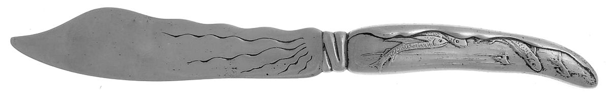 Lap-Over-Edge (Acid Etched) Individual Solid Fish Knife by Tiffany & CO SILVER-1
