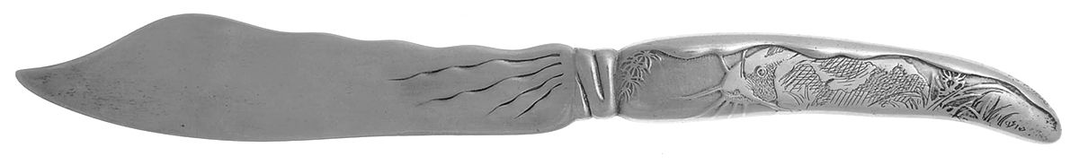 Lap-Over-Edge (Acid Etched) Individual Solid Fish Knife by Tiffany & CO SILVER-1