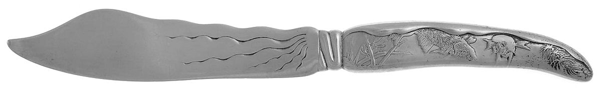 Lap-Over-Edge (Acid Etched) Individual Solid Fish Knife by Tiffany & CO SILVER-1