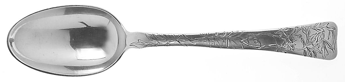 Lap-Over-Edge (Acid Etched) Spoon-Dessert/Oval Soup by Tiffany & CO SILVER-1