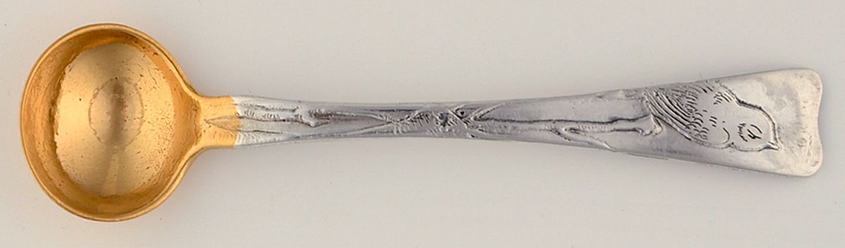 Lap-Over-Edge (Acid Etched) Master Salt Spoon by Tiffany & CO SILVER-1