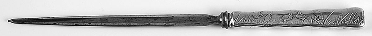Lap-Over-Edge (Acid Etched) Large Roast Steel Rod Knife Sharpener by Tiffany & CO SILVER-1